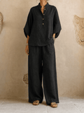 Eloise | Batwing Top And Wide Leg Pant Set