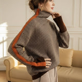 Eleanor | Herringbone Luxe Turtleneck