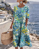 Elena™ - Elegant Floral Summer Midi Dress