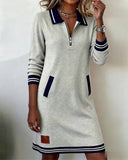 Paige | Half Zip Collared Sweater Dress