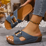 Capri Buckle Detail Flat Sandals