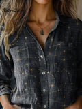 Chloe | Night Sky And Star Pattern Printed Women's Casual Long Sleeve Comfortable Cotton Shirt