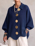 Eleanor | Oversized Collared Button Cardigan