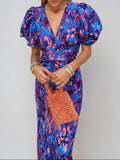 Noor™ - Halblange Kleid mit Puffärmeln